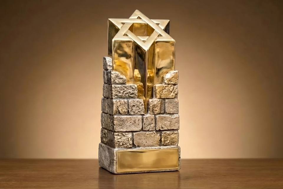 Inspired by his love of gold and patriotism: A student designed a statue of President Trump