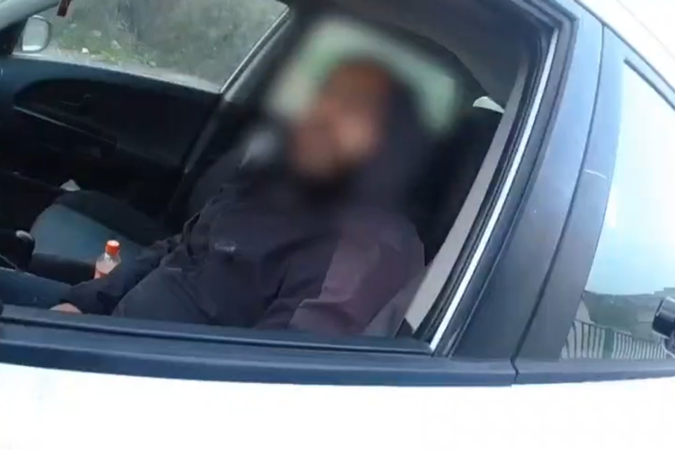 He was arrested for smoking drugs while driving - the police were surprised by what he hid in the car