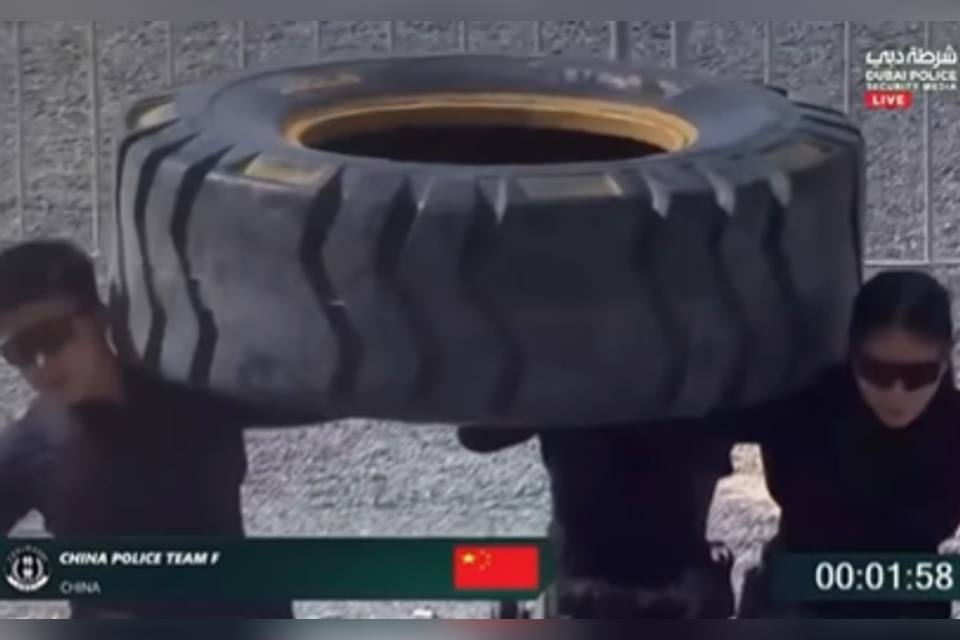 WATCH: Chinese women beat American men in competition for police units