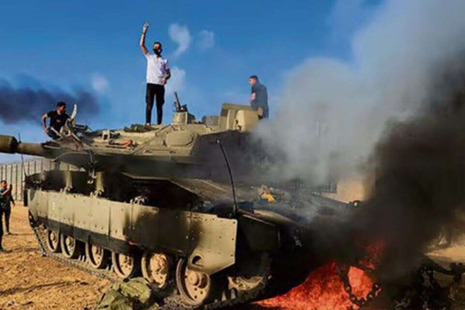 טנק שרוף בשבעה באוקטובר , אי.פי