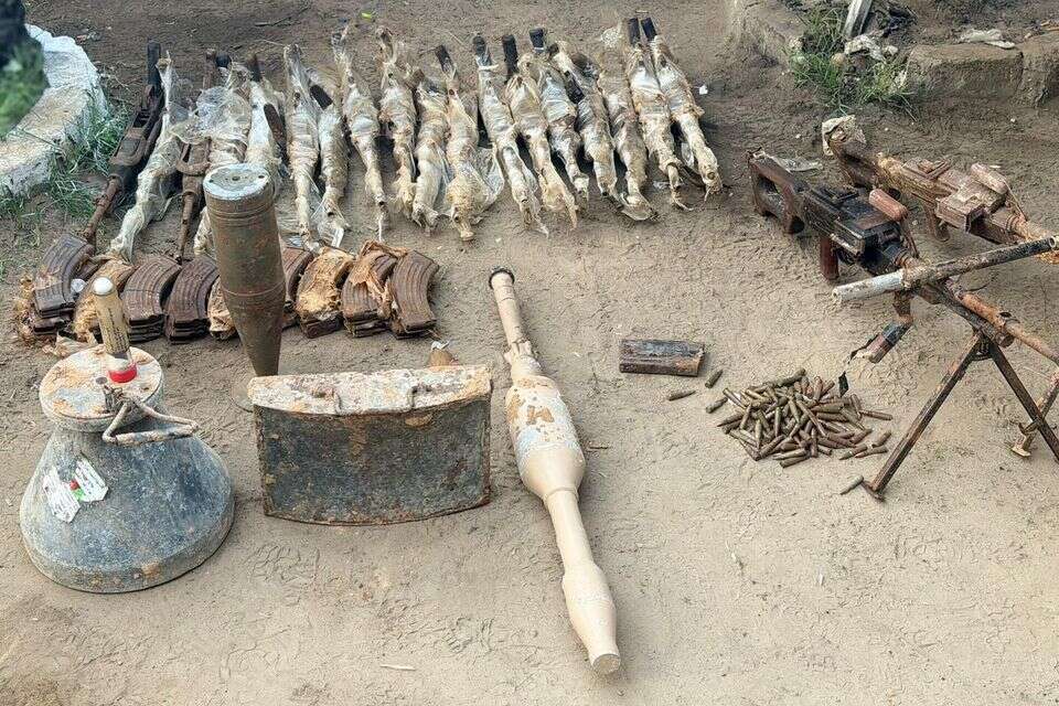 During the destruction of tunnels in the southern Gaza Strip: a cache of Hamas weapons was discovered