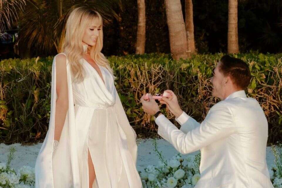 Paris Hilton's husband got down on one knee again