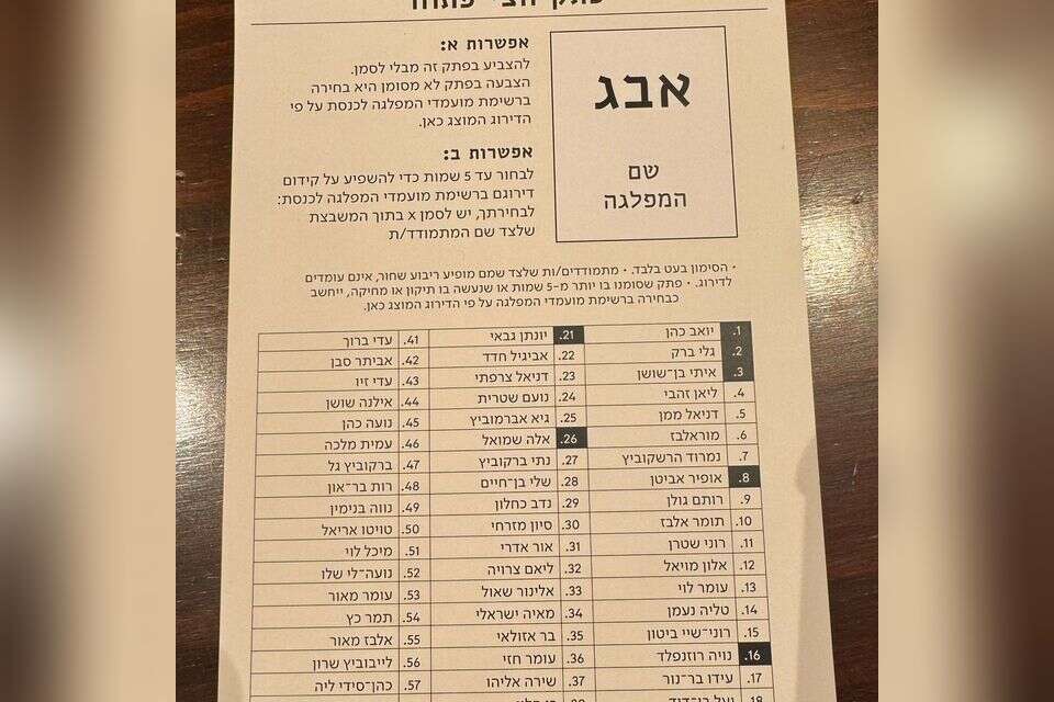 On the way to a revolution at the ballot box? The new election system that came up for discussion in the Knesset