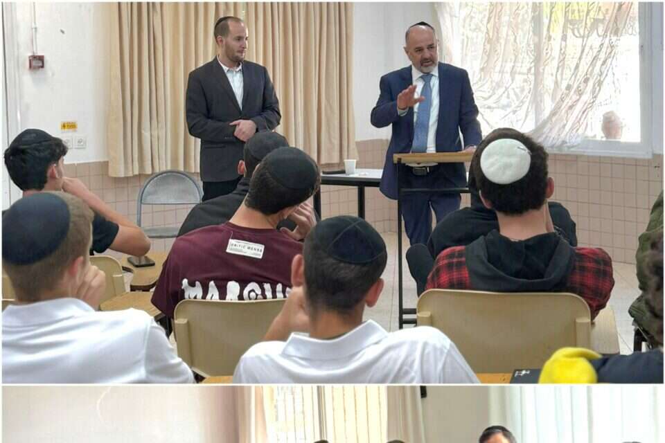 The Shas MK visited the ultra-orthodox preparatory schools for military service