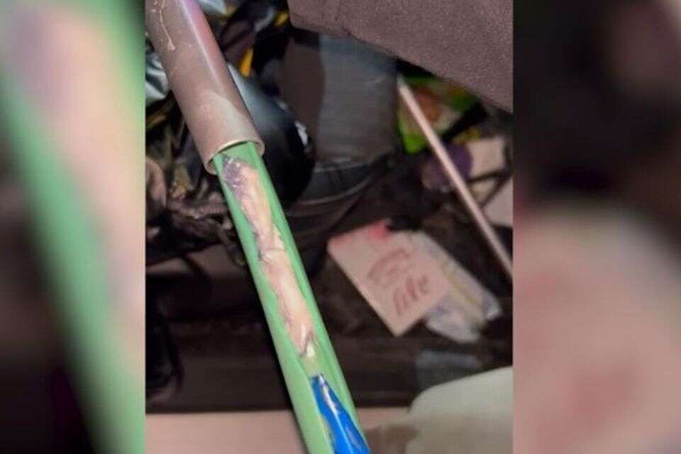 It didn't go well for him: he tried to hide cocaine inside crutches - and was caught