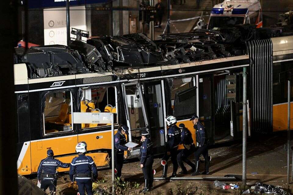 חשמלית התרסקה במילאנו, 2 נהרגו , רויטרס
