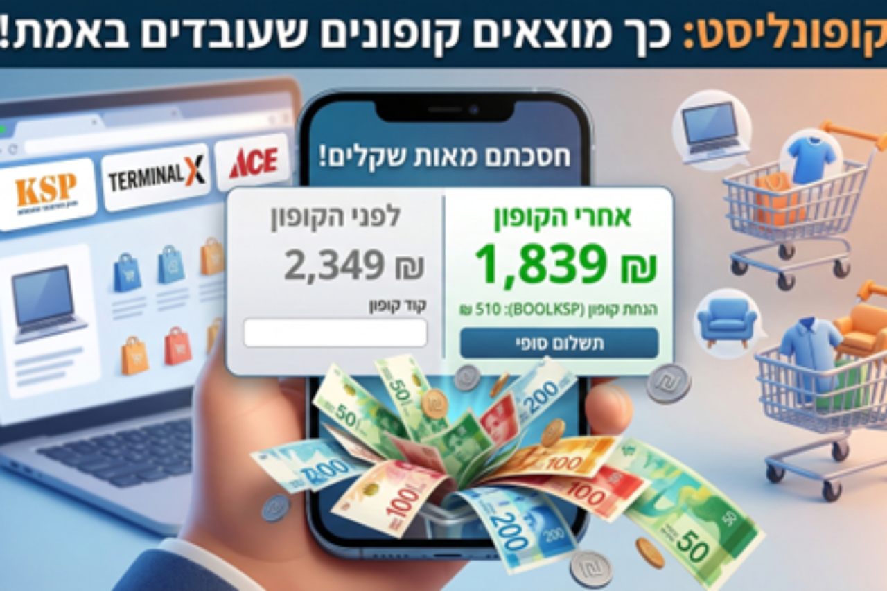 Couponlist: This is how you find coupons for online shopping and save hundreds of shekels