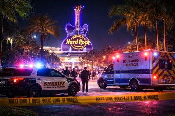 ירי בהארד רוק, פלורידה , אילוסטרציית AI