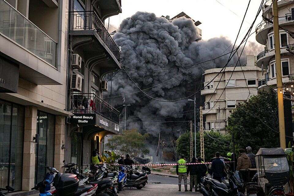 תקיפות צה"ל בביירות במהלך מבצע "חושך נצחי" , Getty Images Europe