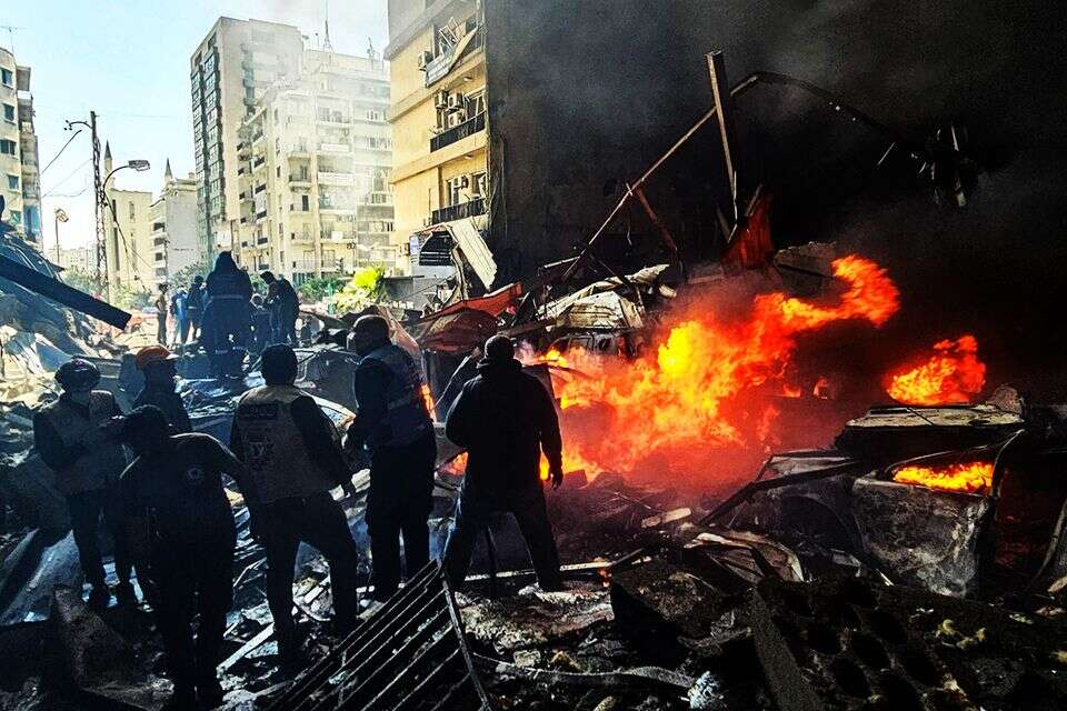 הרס בביירות כתוצאה מתקיפות צה"ל , AFP