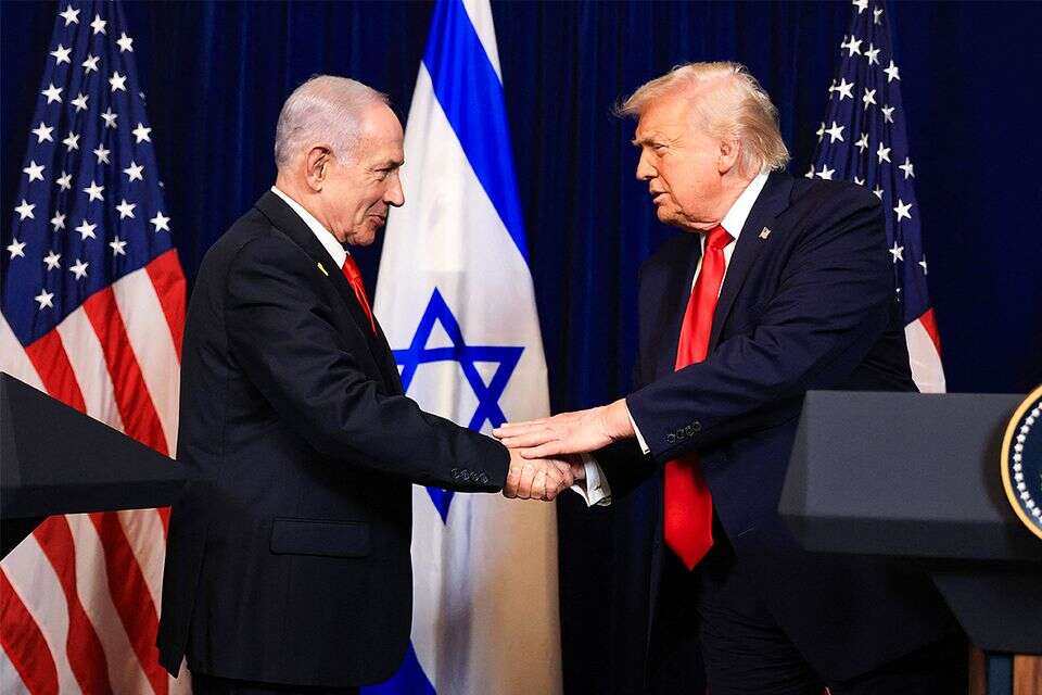 "אפס הישגים"? הכי רחוק מהאמת. נשיא ארה"ב דונלד טראמפ וראש הממשלה בנימין נתניהו , GettyImages