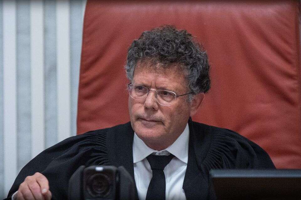 יצחק עמית במהלך הדיון בבג"ץ בעתירה להדחת בן גביר , יונתן זינדל