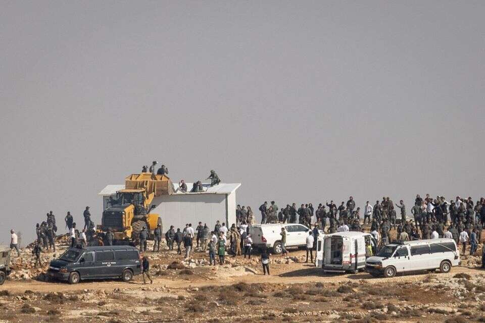 הפינוי של גבעת צור לפני מספר חודשים , חיים גולדברג/פלאש90