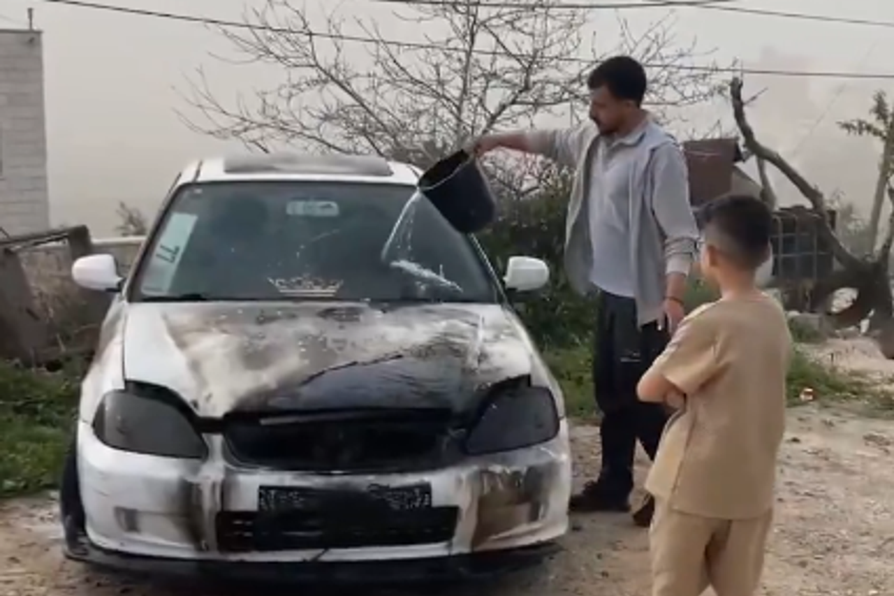 Security cameras revealed: Settlers set fire to buildings near Nablus - and fled