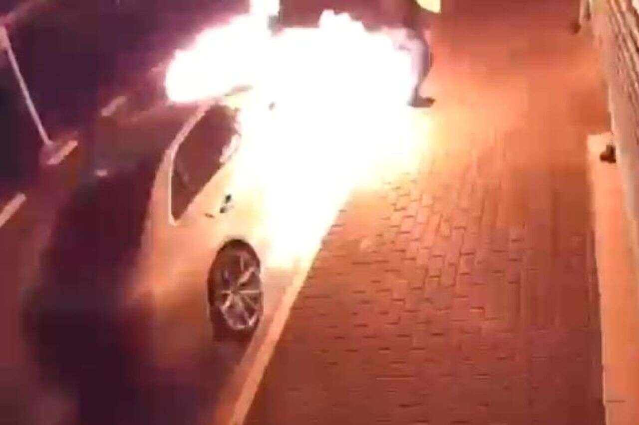 Against the background of a financial dispute: they equipped themselves with a bottle of fuel and set fire to a car in Tiberias