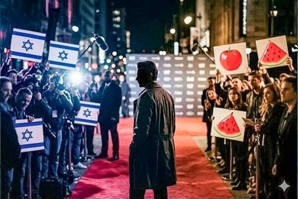 בעד ונגד ישראל על השטיח האדום , אילוסטרציית AI