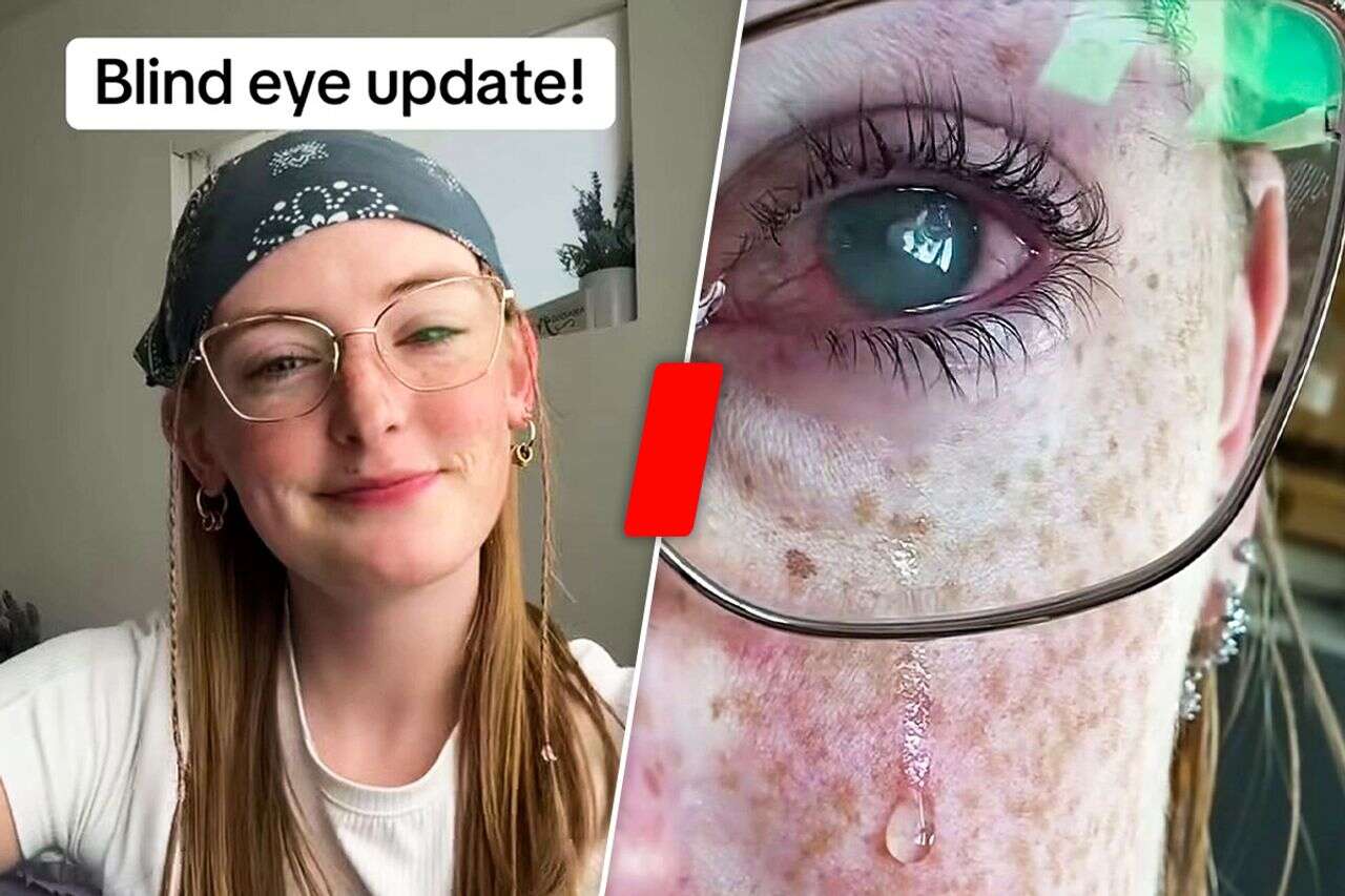 Showered with contact lenses - and lost her sight