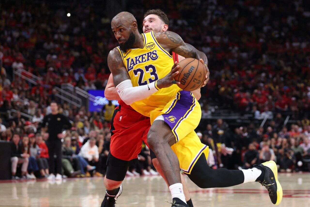 On the way to a sweep: LeBron James led the Lakers to another victory over Houston