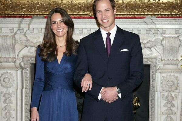 הנסיך וויליאם וקייט מידלטון בעת הכרזת האירוסין שלהם , Getty Images