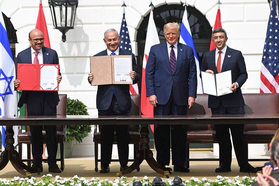 טקס החתימה על הסכמי אברהם בבית הלבן , אי.אף.פי
