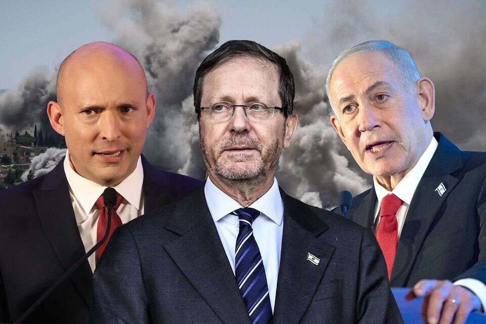 תרחיש אחד מפחיד את הנשיא יותר מכל. נתניהו, הרצוג ובנט , חיים גולדברג/פלאש 90, גדעון מרקוביץ'