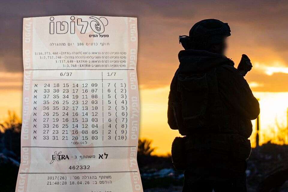 בזמן המילואים - לוחם צה"ל גילה שזכה ב-15 מיליון שקלים , דובר צה"ל, ללא