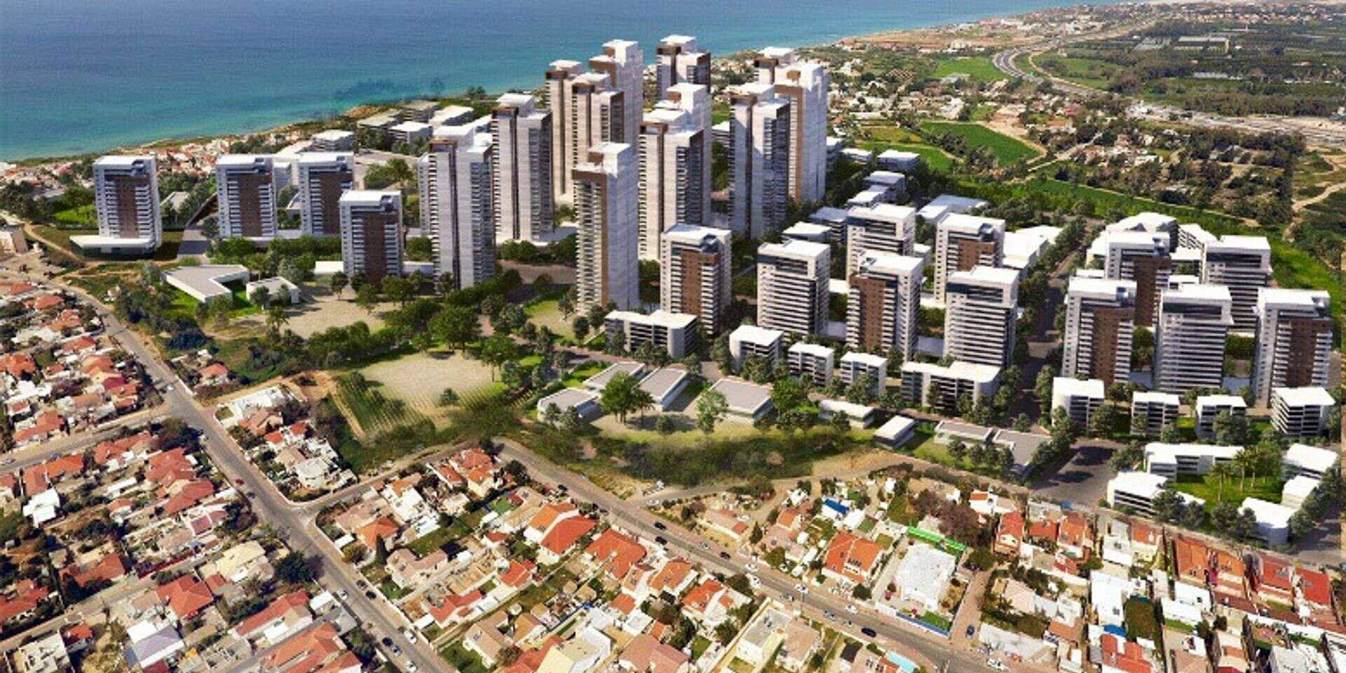 שכונת חוף הזהב , (הדמיה): מילוסלבסקי אדריכלים