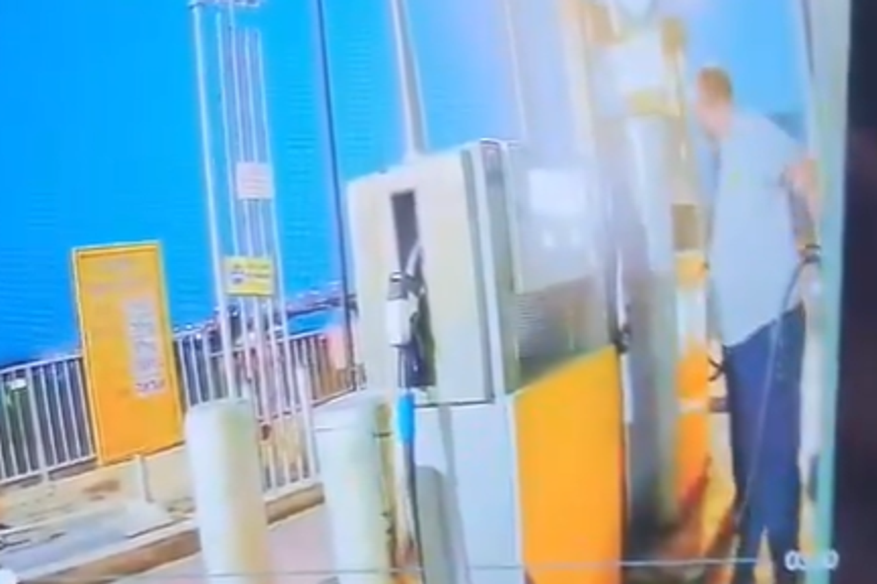 A step from disaster: Eds was miraculously saved from a truck that crashed into a gas station