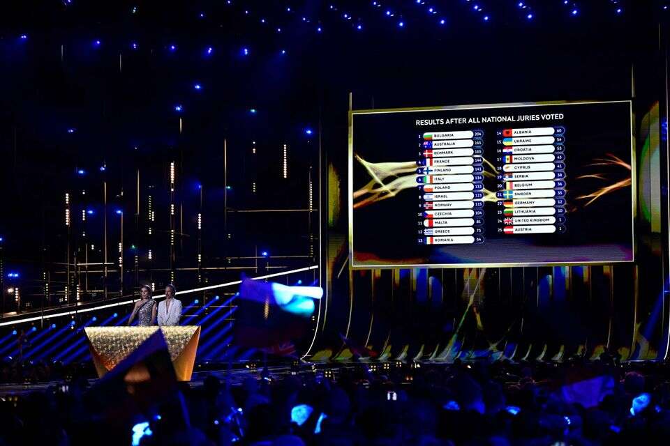 טבלת תוצאות אירוויזיון 2026 עם ישראל במקום השמיני אצל השופטים , Tobias SCHWARZ / AFP