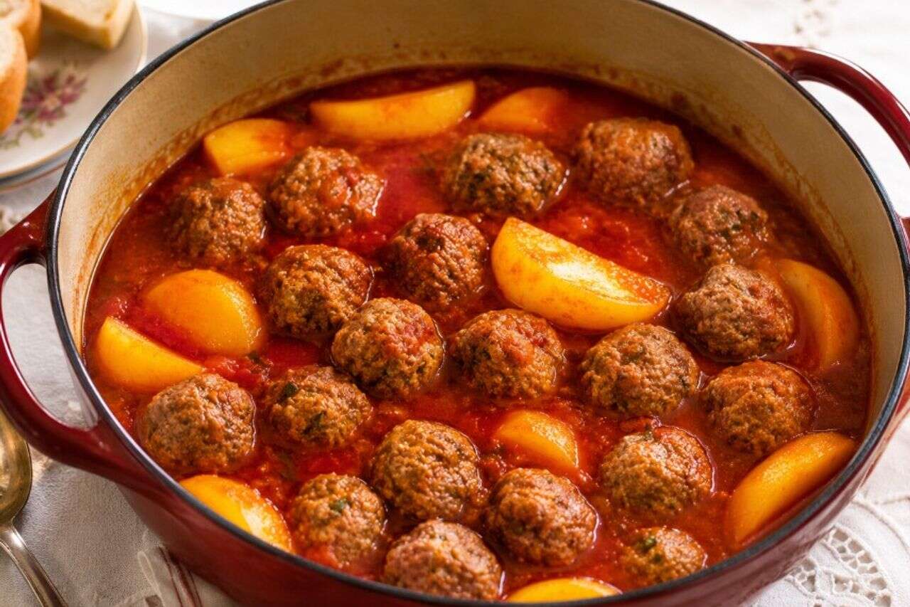 The Bulgarian pot you won't stop wiping: kartoshkes con albondigas