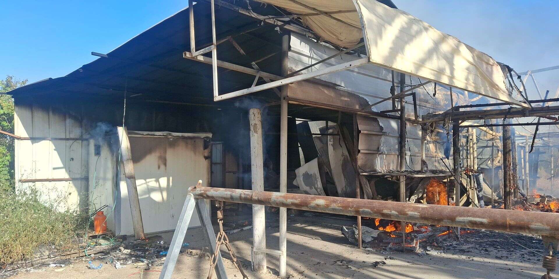 זירת השריפה בפתח תקווה , דוברות המשטרה