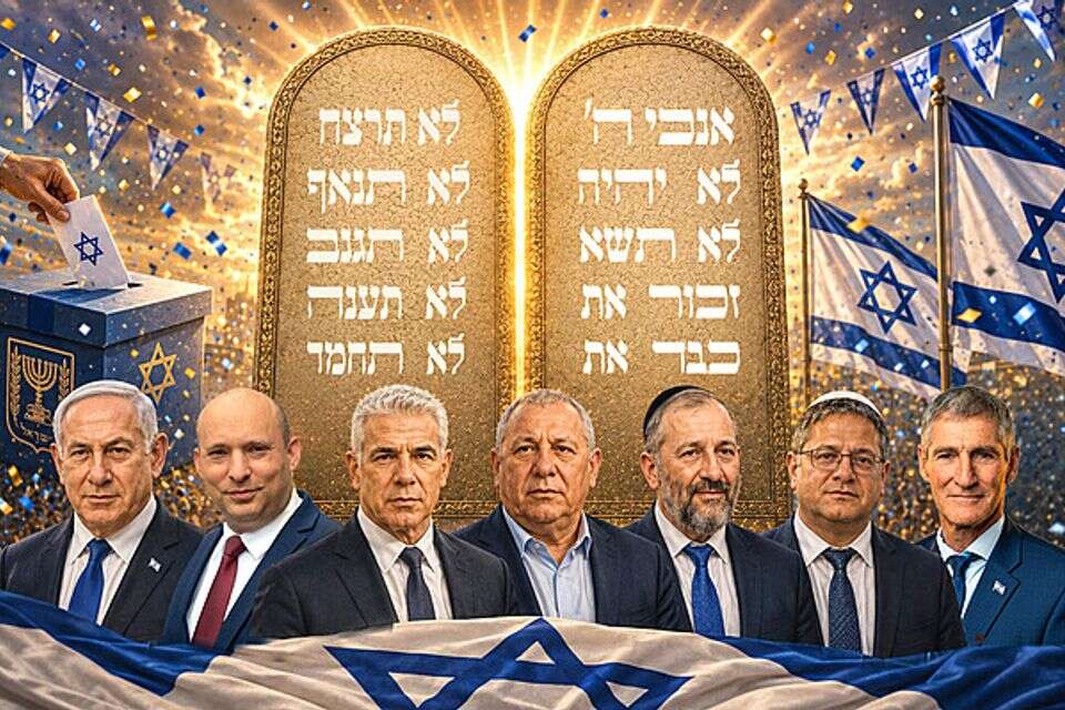 עשרת הדיברות של הפוליטיקאים , עיבוד AI GEMINI