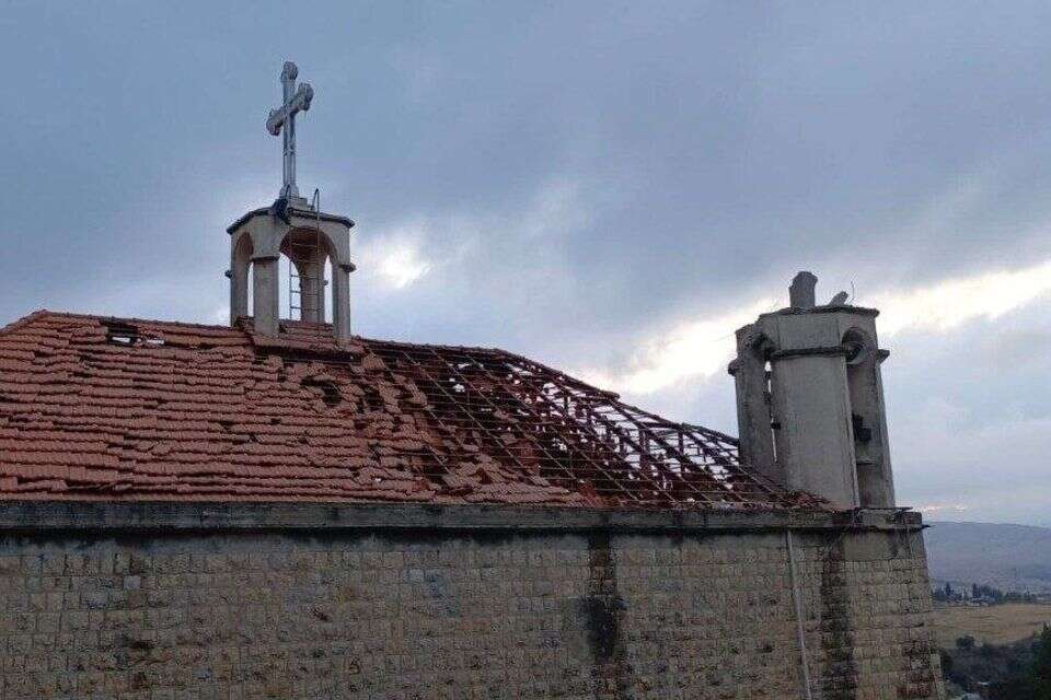 הכנסייה שנפגעה מירי חיזבאללה בדרום לבנון , דובר צה"ל