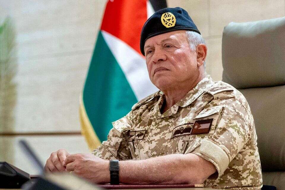 המלך עבדאללה בביקור אצל הכוחות , AFP