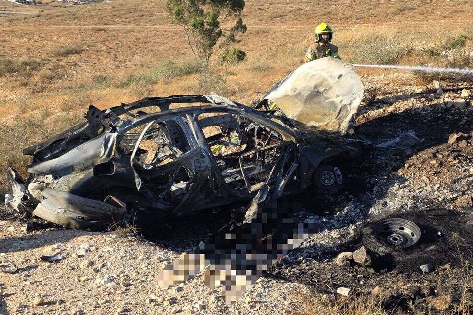 הרכב השרוף בצומת גורל , דוברות כבאות והצלה