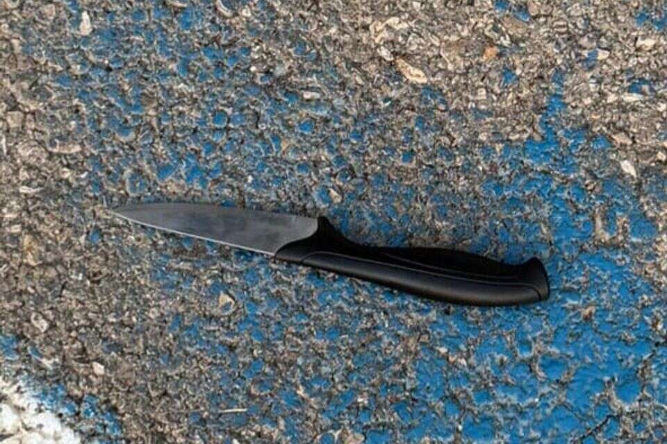 הסכין שנתפסה על המחבל שנוטרל בנסיון פיגוע הדקירה בגליל , דוברות המשטרה