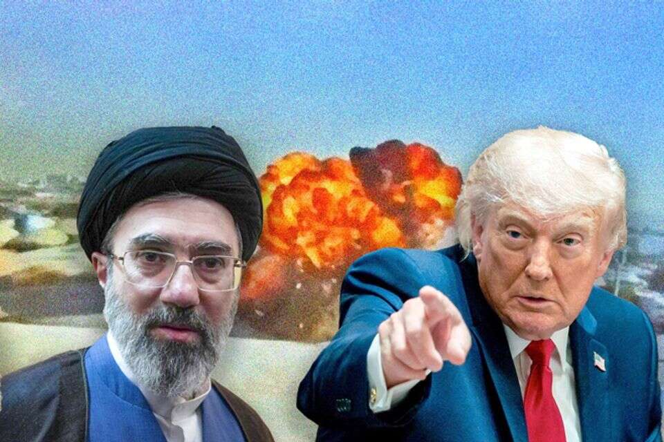 הנשיא טראמפ והמנהיג העליון חמינאי , REUTERS, צילום מתוך סרטון