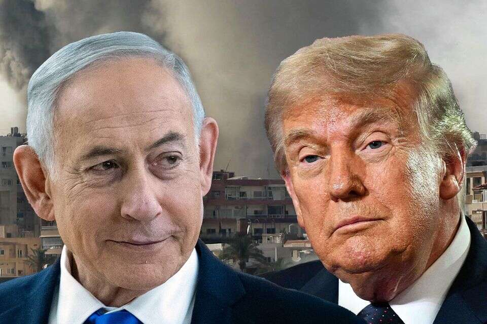 טראמפ ונתניהו על רקע התקיפה בלבנון , יהונתן זינדל, פלאש 90, AFP