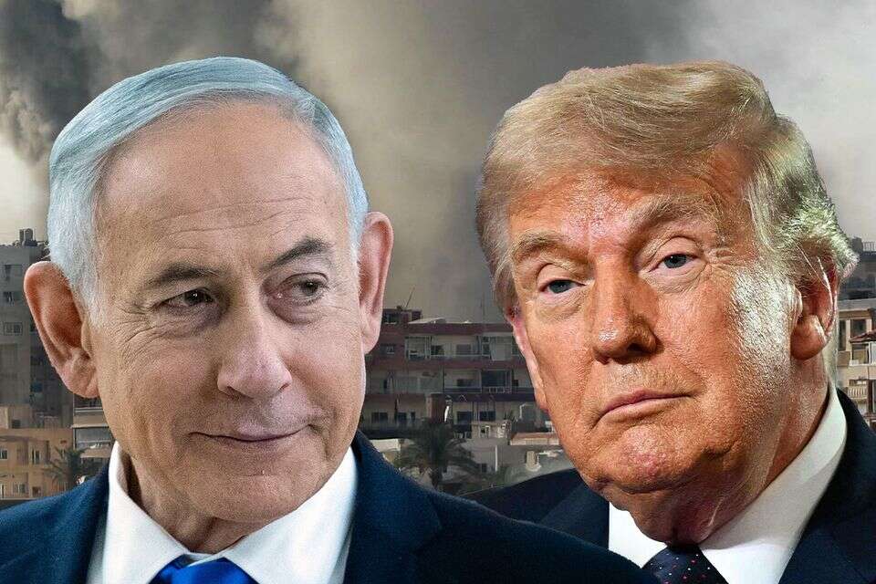 טראמפ ונתניהו על רקע התקיפה בלבנון , יהונתן זינדל, פלאש 90, AFP