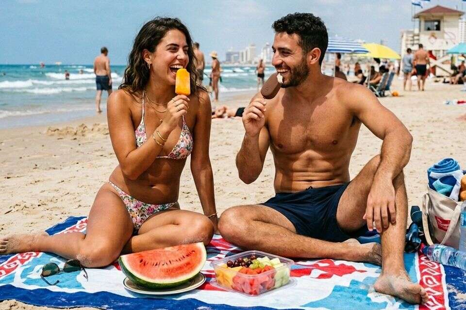 אוכלים ארטיקים על החוף , Gemini