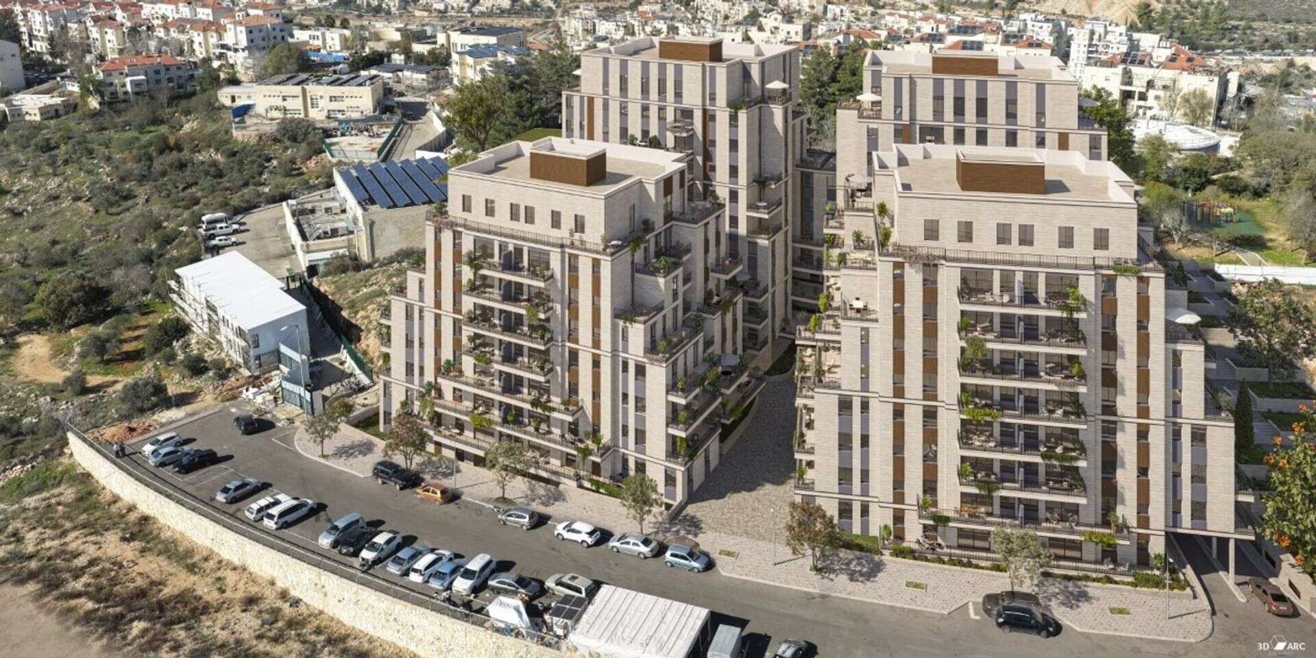 הדמיית הפרויקט נופי קדם בביתר עלית , (הדמיה): חברת קדם ישראל