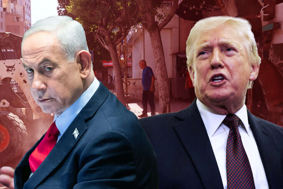 טראמפ ונתניהו על רקע הדאחייה , רויטרס, אורן בן חקון, אי.פי.איי