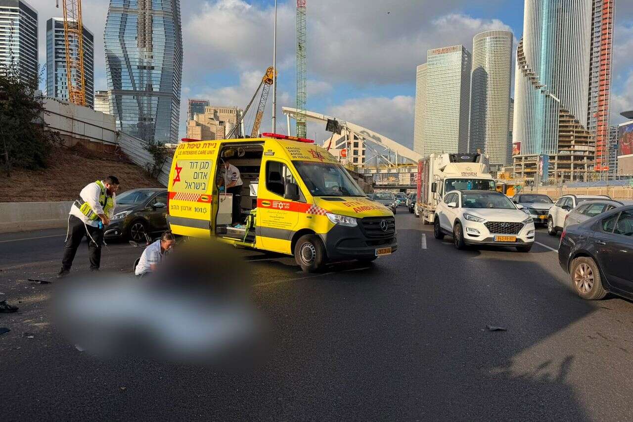 A motorcyclist was killed by a truck near the Peace Interchange in Tel Aviv