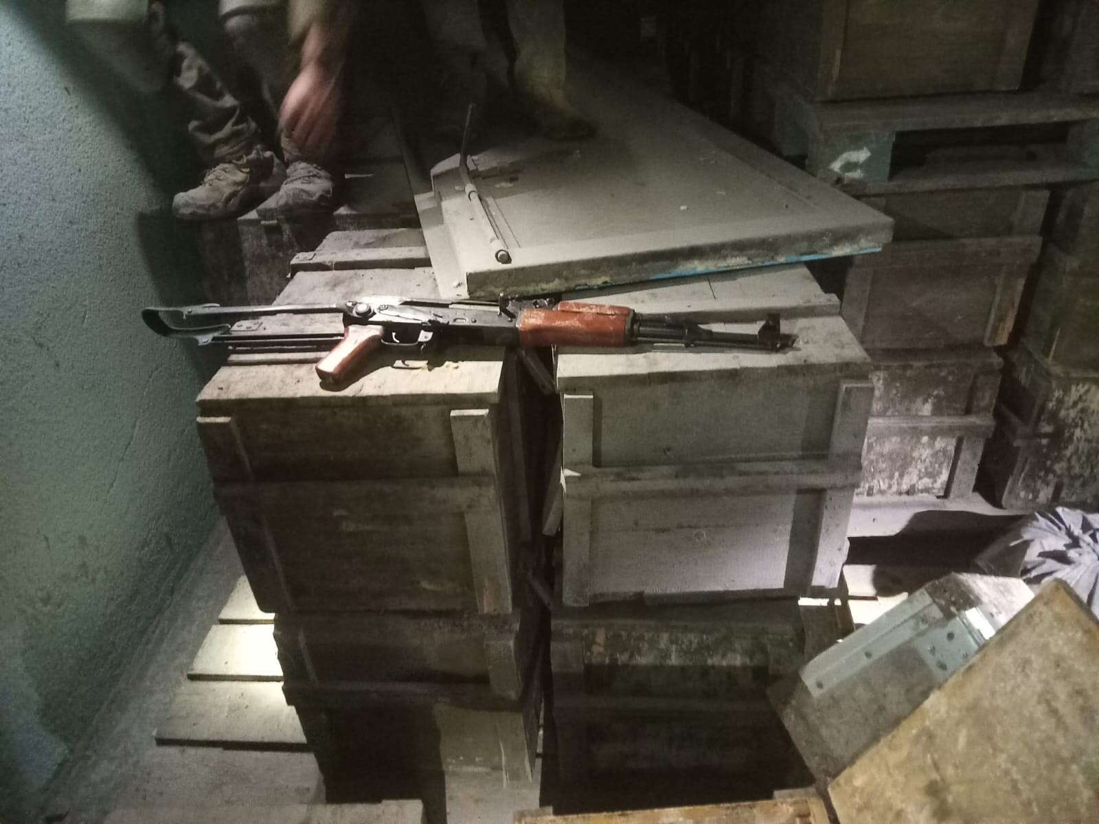 אמצעי לחימה שאותרו בתוואי התת-קרקעי במרחב הכפר מג'דל זון , דובר צה"ל