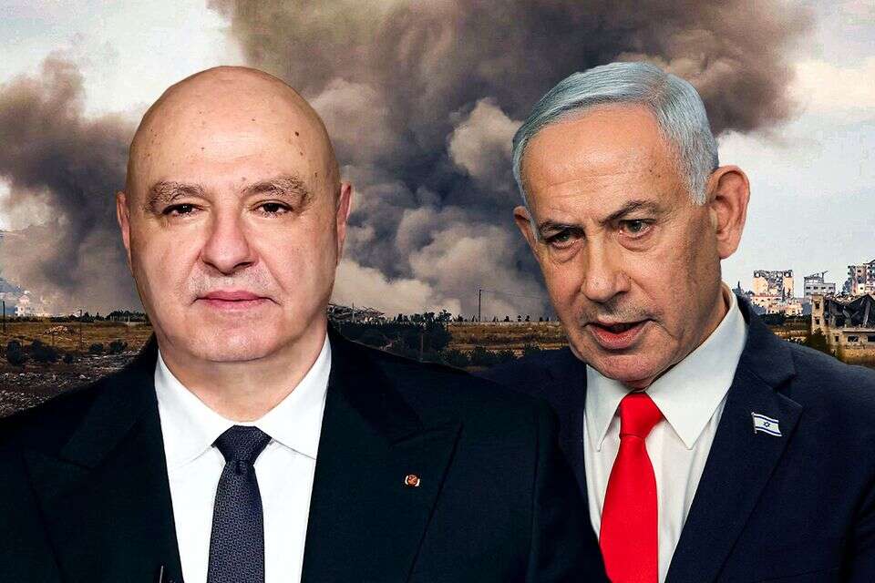רה"מ נתניהו ונשיא לבנון עאון , אי.אף.פי
