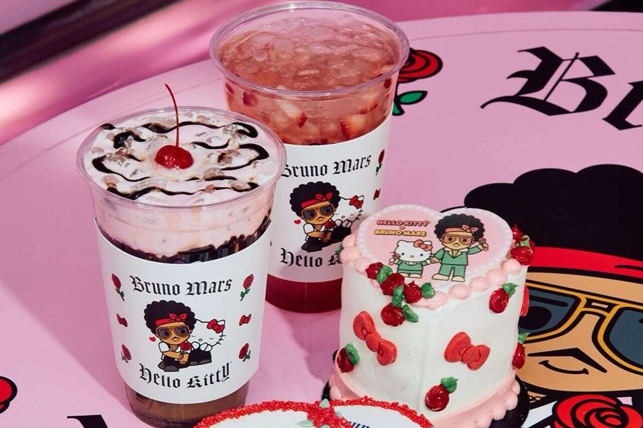 Bruno Mars and "Hello Kitty" opened a food truck - and the lines never end