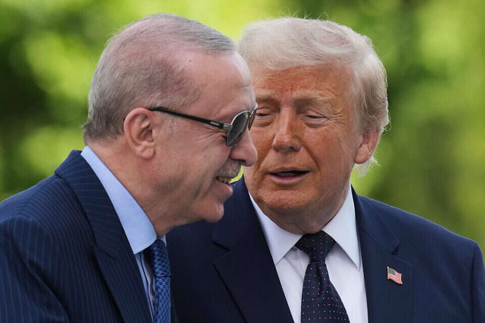 ארדואן וטראמפ בפסגת נאט"ו באנקרה , AP