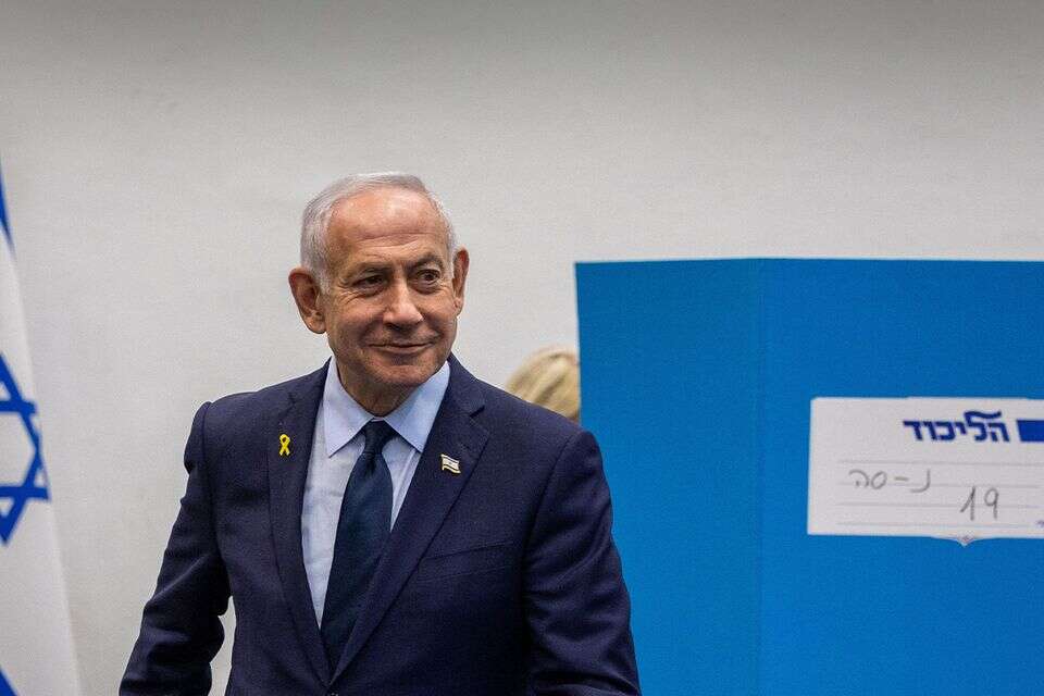 בנימין נתניהו בקלפי, ארכיון , אורן בן חקון