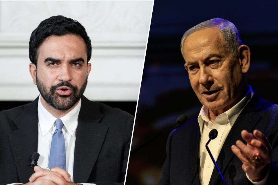 ראש הממשלה בנימין נתניהו וראש עיריית ניו יורק זוהרן ממדאני , AFP