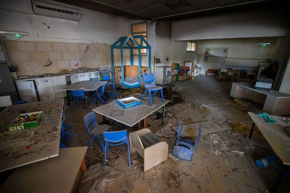 גן ילדים בקיבוץ בארי לאחר הטבח בעוטף עזה ב-7.10 , אורן בן חקון
